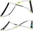 Front, Driver and Passenger Side Power Window Regulator, Without Motor