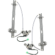 Front, Driver and Passenger Side Power Window Regulator, With Motor