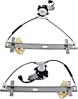 Front, Driver and Passenger Side Power Window Regulator, With Motor