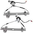 Front and Rear, Driver Side Window Regulators, Power, With Motor