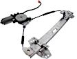 Front and Rear, Driver Side Window Regulators, Power, With Motor