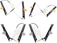 Front and Rear, Driver and Passenger Side Power Window Regulator, Without Motor