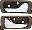 Rear, Driver and Passenger Side Interior Door Handles, Taupe bezel with chrome lever, Without Door Lock Hole, 4-Door, Sedan