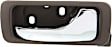 Rear, Driver and Passenger Side Interior Door Handles, Taupe bezel with chrome lever, Without Door Lock Hole, 4-Door, Sedan