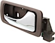 Rear, Driver and Passenger Side Interior Door Handles, Taupe bezel with chrome lever, Without Door Lock Hole, 4-Door, Sedan