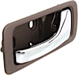 Rear, Driver and Passenger Side Interior Door Handles, Taupe bezel with chrome lever, Without Door Lock Hole, 4-Door, Sedan