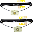 Rear, Driver and Passenger Side Power Window Regulator, Without Motor