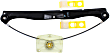 Rear, Driver and Passenger Side Power Window Regulator, Without Motor