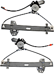 Rear, Driver and Passenger Side Power Window Regulator, With Motor