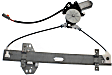Rear, Driver and Passenger Side Power Window Regulator, With Motor