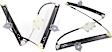 Rear, Driver and Passenger Side Power Window Regulator, Without Motor