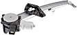 Rear, Driver and Passenger Side Power Window Regulator, With Motor