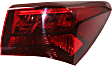 Driver and Passenger Side, Outer Tail Lights, with Bulbs, Halogen, Mounts on Body, CAPA Certified