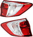 Driver and Passenger Side, Outer Tail Lights, with Bulbs, Halogen, Mounts on Body