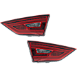 Driver and Passenger Side, Inner Tail Lights, with Bulbs, LED, Mounts on Luggage Lid