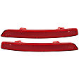 Rear, Driver and Passenger Side Bumper Reflector - Red Lens