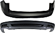 Rear, Upper and Lower Upper - Primed, Lower - Textured Bumper Cover Base 3.5L, 6Cyl, CAPA Certified