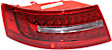 Driver and Passenger Side, Outer Halogen Tail Light, Without bulb(s), OE Replacement