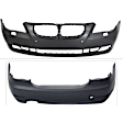 Sedan Front and Rear Primed Bumper Cover Base