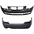 Sedan Front and Rear Primed Bumper Cover Base