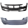 Sedan Front and Rear Primed Bumper Cover