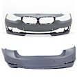 Sedan Front and Rear Primed Bumper Cover