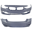 Sedan Front and Rear Primed Bumper Cover Base 2.0L, 4Cyl