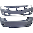 Sedan Front and Rear Primed Bumper Cover