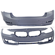 Sedan Front and Rear Primed Bumper Cover