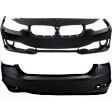 Sedan Front and Rear Primed Bumper Cover