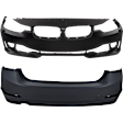 Sedan Front and Rear Primed Bumper Cover Base 2.0L, 4Cyl, CAPA Certified