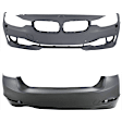 Sedan Front and Rear Primed Bumper Cover
