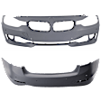 Sedan Front and Rear Primed Bumper Cover