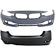 Sedan Front and Rear Primed Bumper Cover