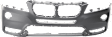 Front and Rear Primed Bumper Cover, Without parking aid sensor holes, CAPA Certified