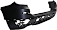 Front and Rear Primed Bumper Cover, Without parking aid sensor holes, CAPA Certified