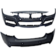Front and Rear Primed Bumper Cover