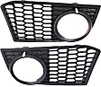 Front, Driver and Passenger Side Fog Light Trims, Textured Black, Sedan, For Models With M Package, M-Tech Style