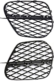 Front, Driver and Passenger Side, Outer Bumper Grilles, Primed