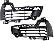 Front, Driver and Passenger Side, Outer Bumper Grilles, Textured Black