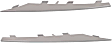 Front, Driver and Passenger Side Bumper Trims, Silver