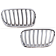Grille Chrome Shell with Silver Insert