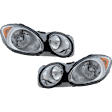 Driver and Passenger Side Halogen Headlight, With bulb(s), OE Replacement