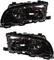 2001 BMW 330Ci - Driver and Passenger Side Halogen Headlight, With bulb(s), OE Replacement