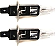Driver and Passenger Side Halogen H1 Headlight Bulb Low and High Beam, Set of 2