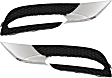 Front, Driver and Passenger Side Fog Light Trims, Black and Chrome