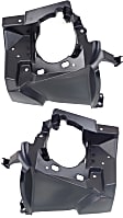 Driver and Passenger Side Fog Light Brackets, Textured Black