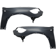 2008-2014 BMW X6 - Front, Driver and Passenger Side Fenders, Without headlight holes, With side marker hole, For Models Without Headlight Washer