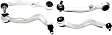Front, Driver and Passenger Side, Lower, Frontward and Rearward Control Arms