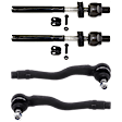 Front, Driver and Passenger Side, Inner and Outer Tie Rod End